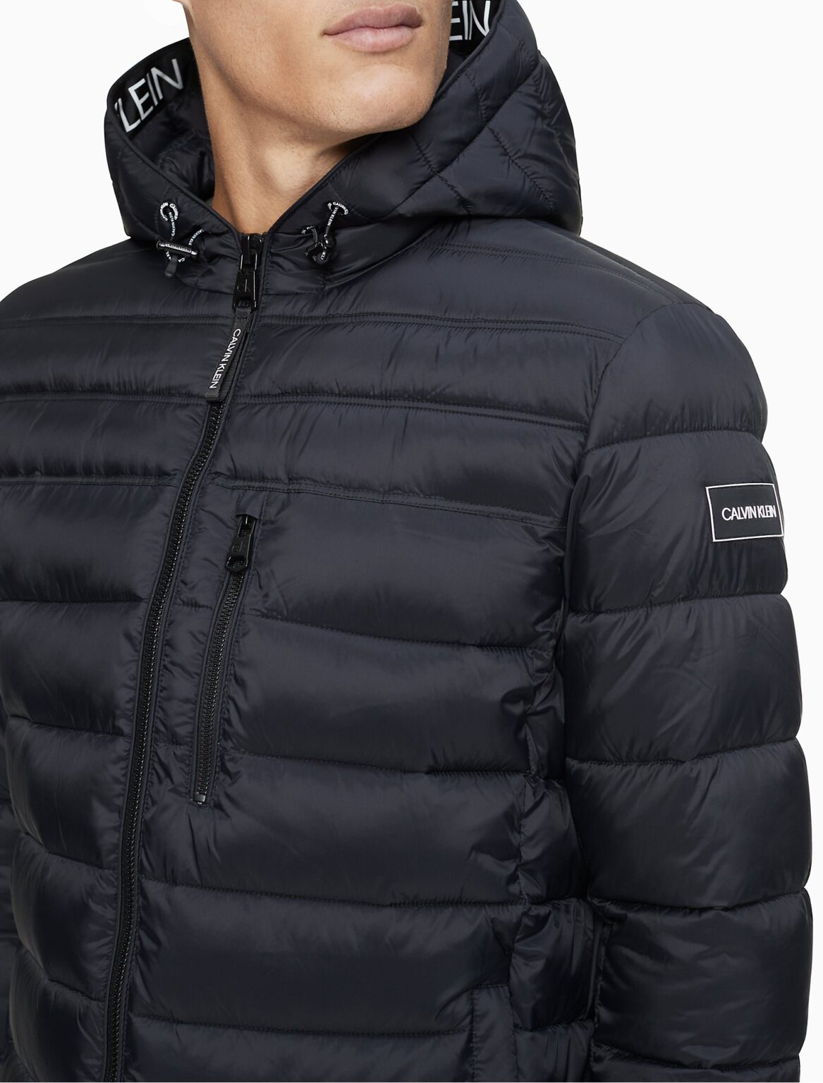 Casaca Calvin Klein Packable Logo Hooded Puffer Jacket