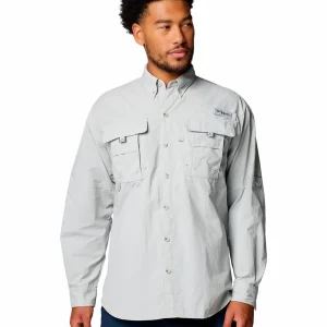 Camisa Columbia Bahama II Grey Manga Larga