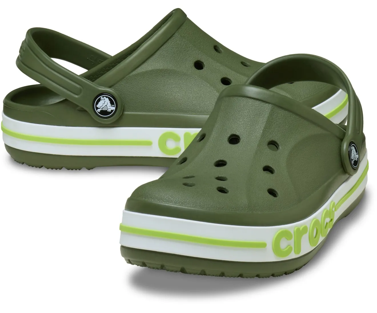 Crocs Bayaband Army Green Lime Niño - Imagen 2