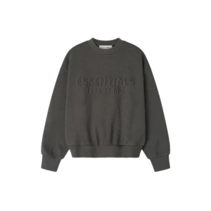 Polera Fear of God Essentials Classic Crewneck Sweatshirt charcoal