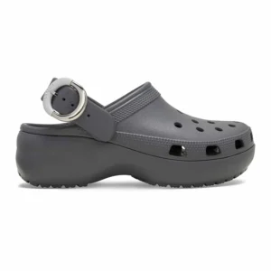 Crocs Classic Platform Buckle Clog Carbon